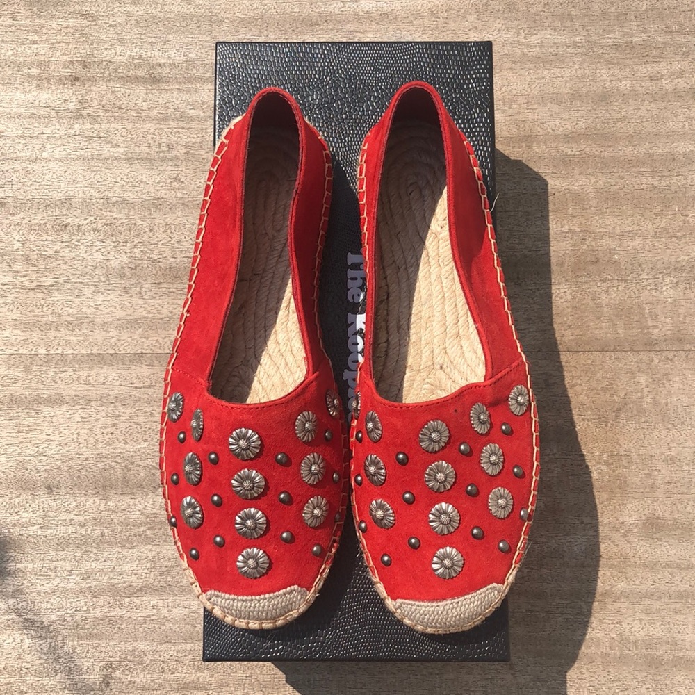 NWT The Kooples red embellished flats